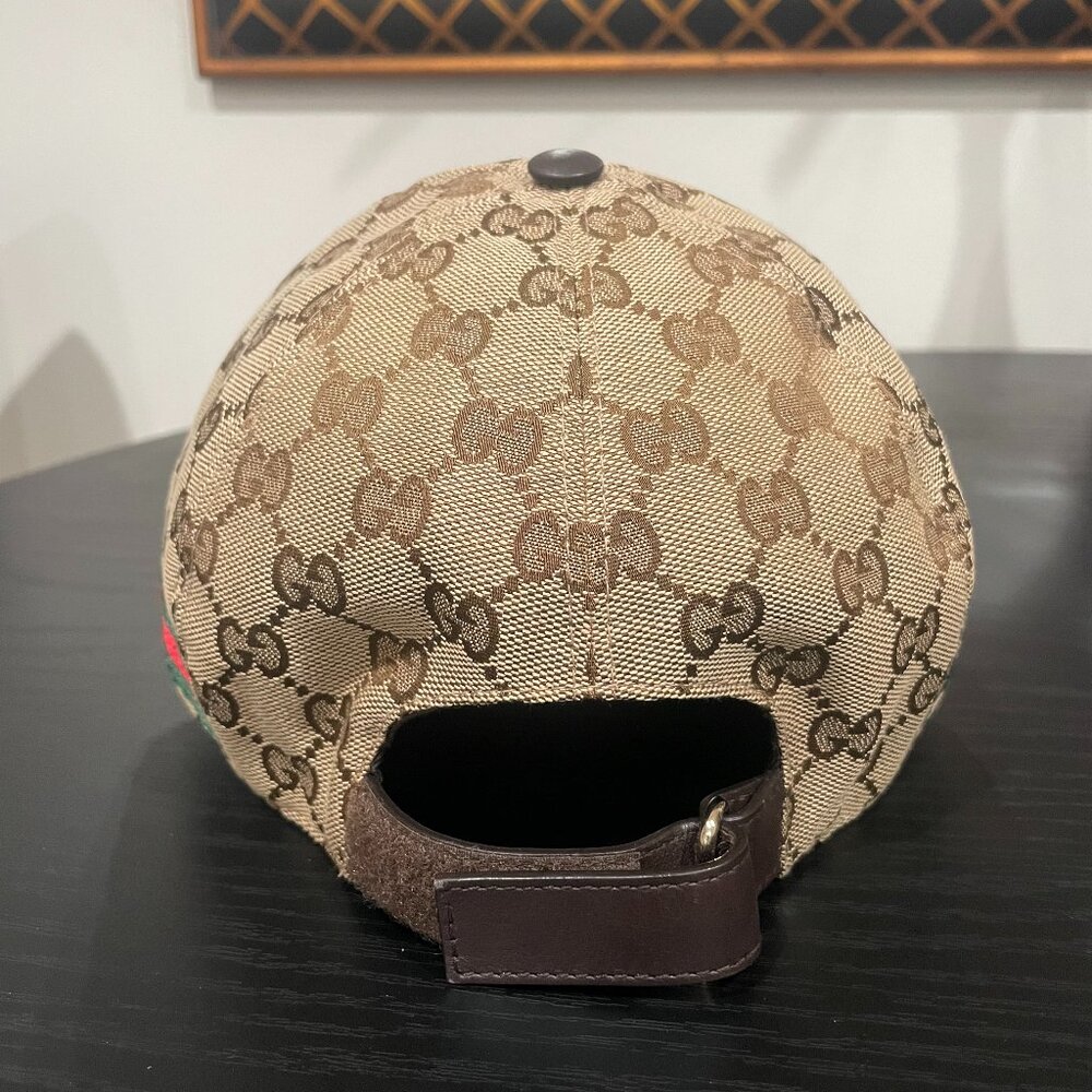 Gucci GG Monogram Canvas Baseball Cap – Beige | Size L (59) - Picture 4 of 8